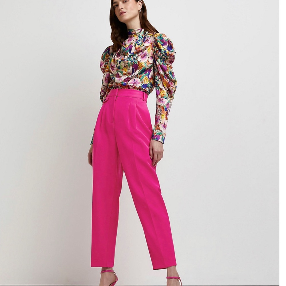 River Island Hot Pink Pants - Picture 4 of 11